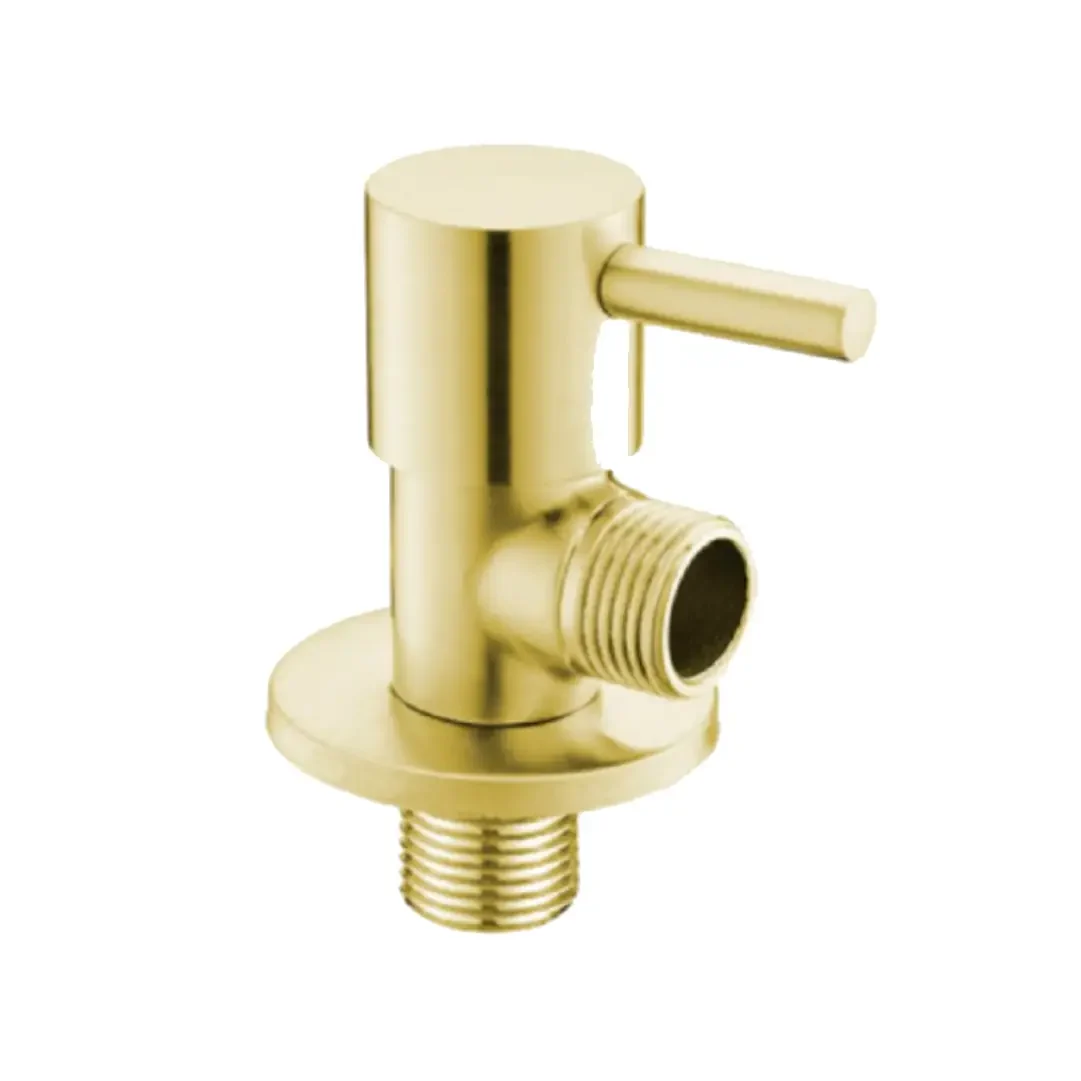 Brass Angle Valve with Gold Finish