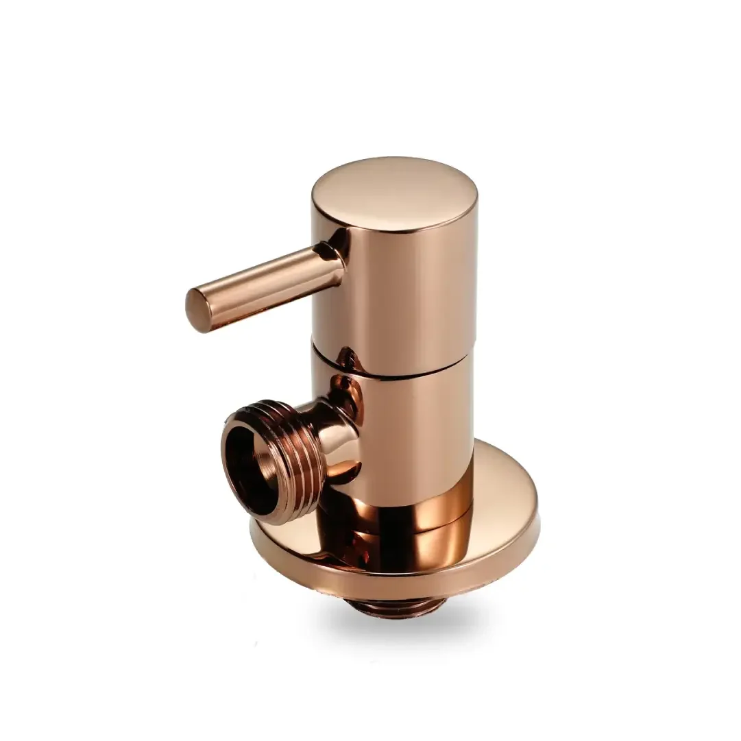 Brass Angle valve with rose Gold Finish