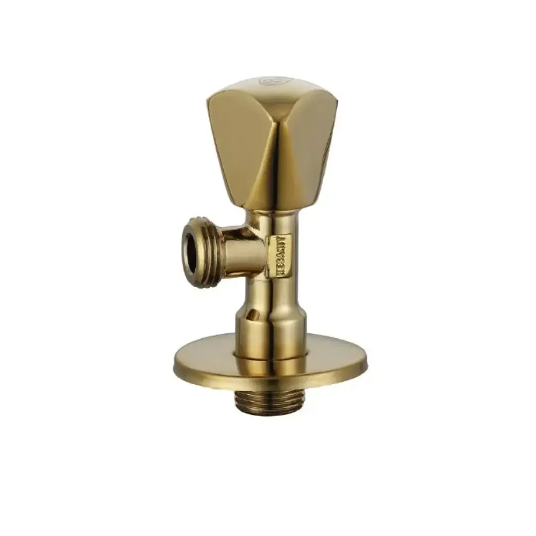 Premium Long Arm Angle Valve in Chrome Gold